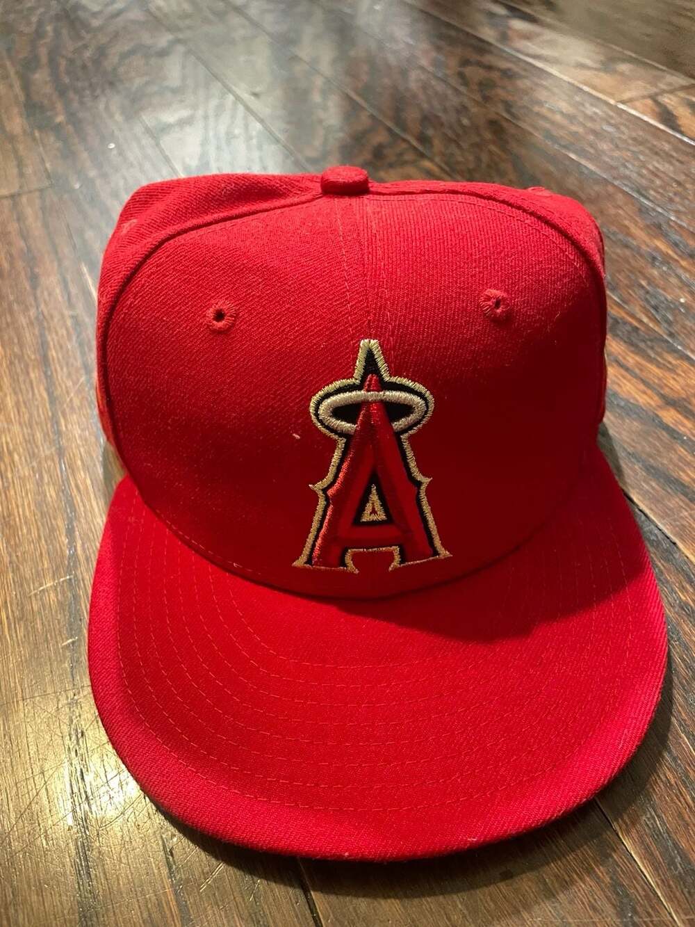 New Era 59FIFTY Los Angeles Angels Red USA Fitted Hat Size 6 3/4